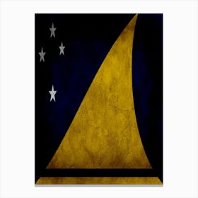 Tokelau Flag Texture Canvas Print