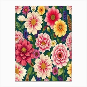 Seamless Floral Pattern Canvas Print