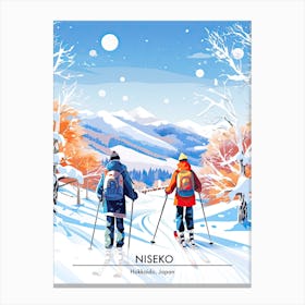 Niseko   Hokkaido Japan, Ski Resort Poster Illustration 0 Canvas Print