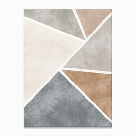 Abstract Triangles Textured Canvas Print