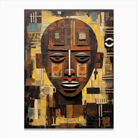 African Head Shaman Canvas Print