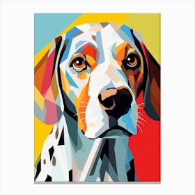Pop Art Geometric Dog Canvas Print