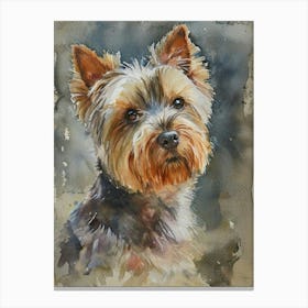 Yorkshire Terrier Watercolor Painting 3 Canvas Print