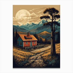 House In The Mountains Canvas Print