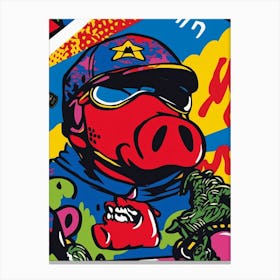 Pig In A Hat Canvas Print