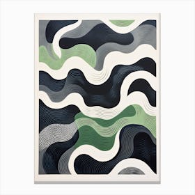 Abstract Atmosphere; Vintage Risograph Aura Canvas Print