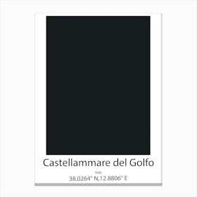 Castellammare Del Golfo,Italy Minimalist Map Canvas Print