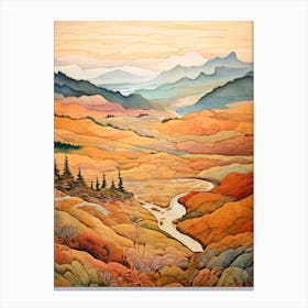 Autumn National Park Painting Olympic National Park Usa 1 Canvas Print