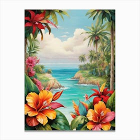 Tropical Paradise art print Canvas Print