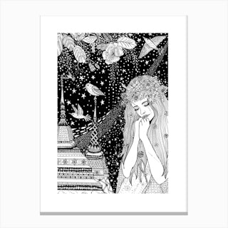 Starry Temples Canvas Print
