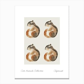 Cute Animals Collection Chipmunk 2 Canvas Print