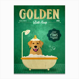 Golden Retriever Bath Soap Company Dog Canvas Print