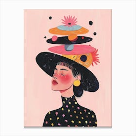 Hats Illustrations Canvas Print