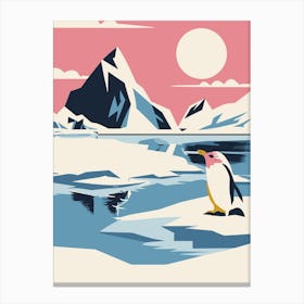 Penguin In The Arctic Canvas Print