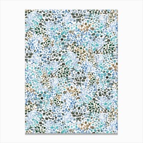 Speckled Watercolor Blue Canvas Print