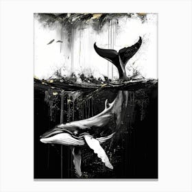 Whale Painting Canvas Print