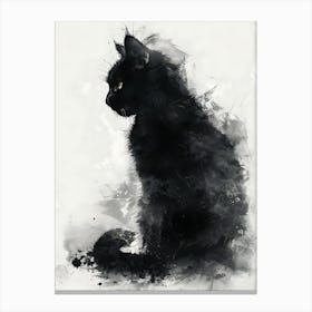 Black Cat 3 Canvas Print