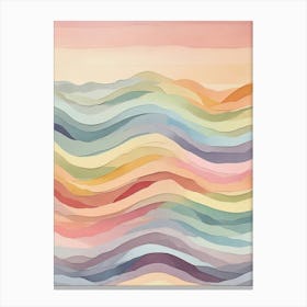 Serene Spectrum Boho Mid Century Pastels Art Print 1 1 Canvas Print