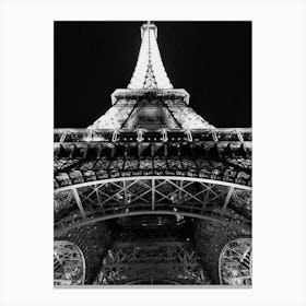 Eiffel Tower At Night (Paris Series) Canvas Print