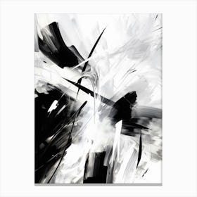 Echo Abstract Black And White 2 Canvas Print