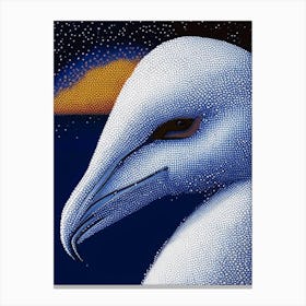 Albatross Pointillism Bird Canvas Print