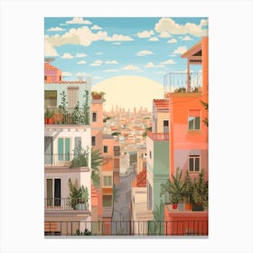 Tel Aviv Israel 3 Illustration Canvas Print