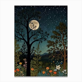 Night In The Woods Style William Morris 1 Art Print Canvas Print