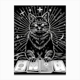 Tarot Card Cat Canvas Print