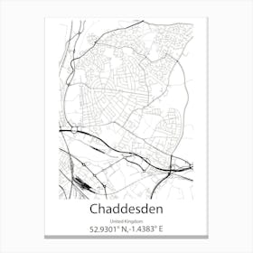 Chaddesden,United Kingdom Minimalist Map Toile