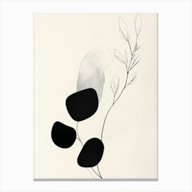 Black And White Abstract Painting 3 Canvas Print