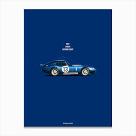 Cars in Colors, Shelby Daytona Coupe Canvas Print