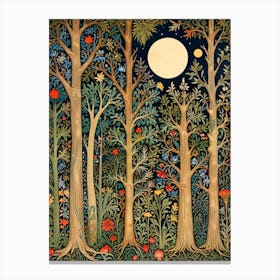 William Morris Moon In The Forest 2 Canvas Print