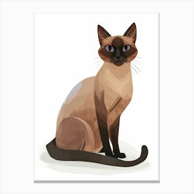 Burmese Cat Clipart Illustration 2 Canvas Print
