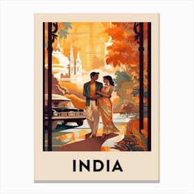 Vintage Travel Poster India 5 Canvas Print