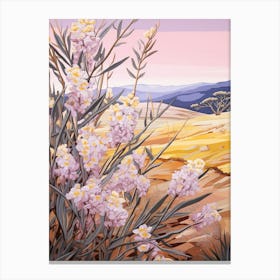 Lavender 1 Flower Painting Canvas Print
