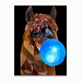 Llama Blowing Bubbles 1 Canvas Print