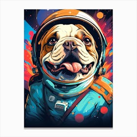 Bulldog Astronaut 3 Canvas Print