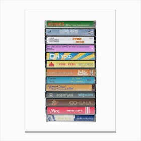 Wes Anderson Film Tracks - Cassette Print Music Poster Canvas Print