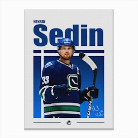 Henrik Sedin Canvas Print