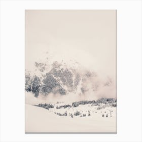 Austrian Alps In Winter Canvas Print