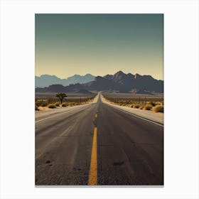 Empty Road In The Desert 1 Canvas Print