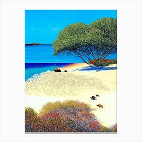 Bazaruto Archipelago Mozambique Pointillism Style Tropical Destination Canvas Print
