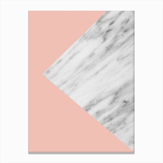 Pink Marble Collage Canvas Print
