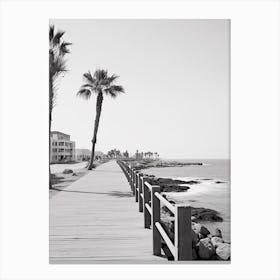 Paphos, Cyprus, Mediterranean Black And White Photography Analogue 2 Canvas Print