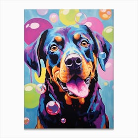 Colourful Rottweiler 1 Canvas Print