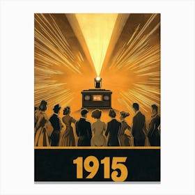 Aihrgdesign A Nostalgic Poster For An Early 1915 Cinema Scree C471ec71 Cfc7 4687 87d4 065e79cc0da4 2 Canvas Print