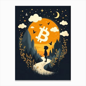 Bitcoin Moon Canvas Print