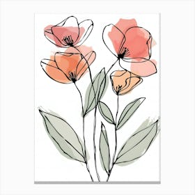 Watercolor Flowers 4 Canvas Print