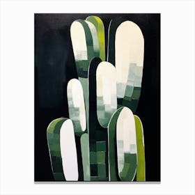 Modern Abstract Cactus Painting Ladyfinger Cactus Canvas Print