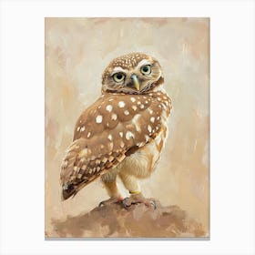 Burrowing Owl Painting 1 Canvas Print